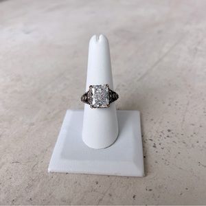 Faux Diamond Ring, Cocktail Ring, Fake Engagement Ring